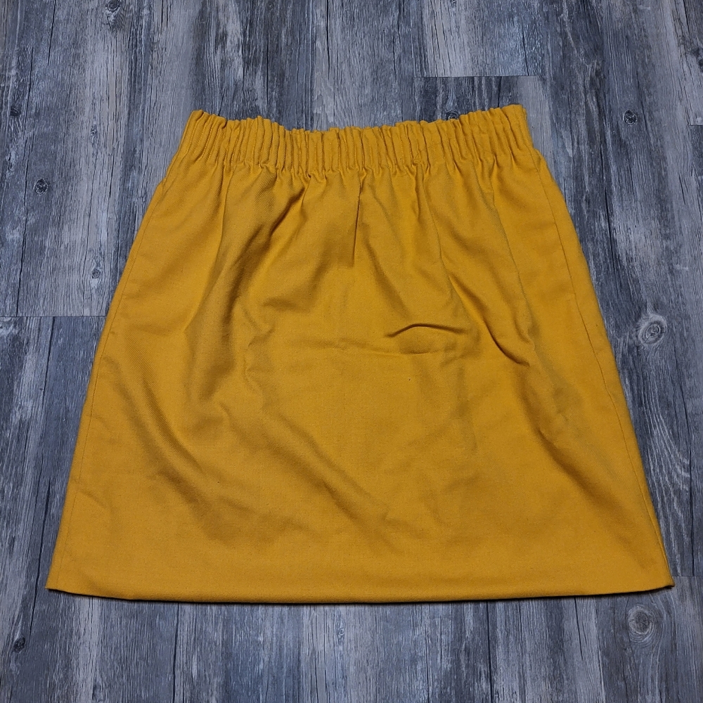 J. Crew Mustard Yellow Sidewalk Skirt